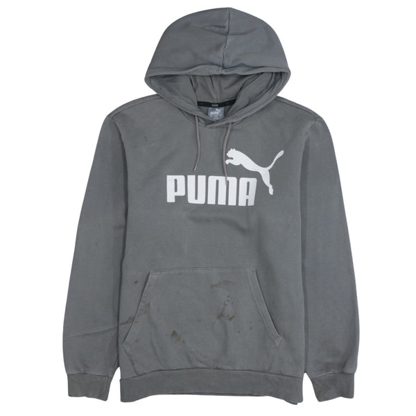 Puma 90's Grey Spellout Pullover Hoodie, Men's Medium