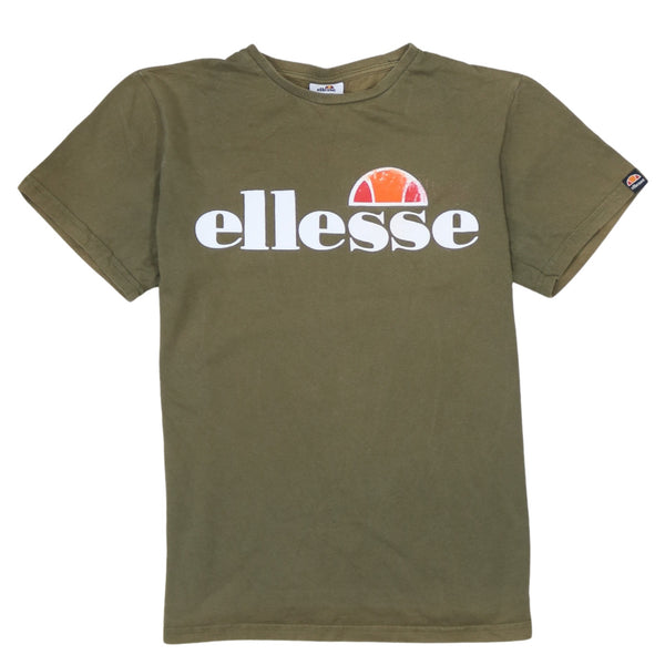 Ellesse 90's Spellout Short Sleeves T Shirt Small  Green