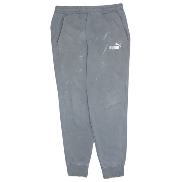 Puma Men's 90s Vintage Grey Medium Tracksuit Joggers Sweatpants