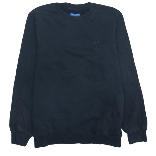 Adidas Vintage 90's Black Heavyweight Crew Neck Sweatshirt Medium