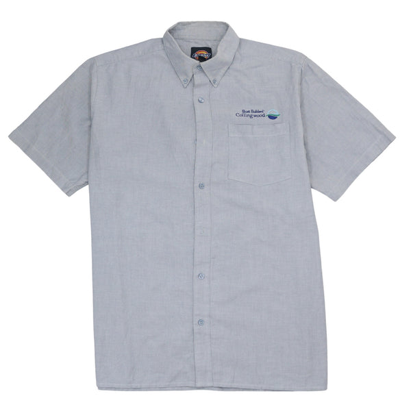 Dickies 90's Vintage Short Sleeves Button-Up T-Shirt XL Grey