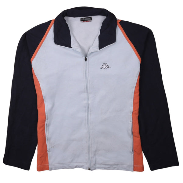 Kappa 90's Lightweight Full Zip Up Sweatshirt XLarge Blue