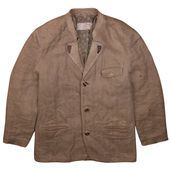 Active 90's Vintage Tan Brown Button-Up Blazer Men's Large Heavyweight