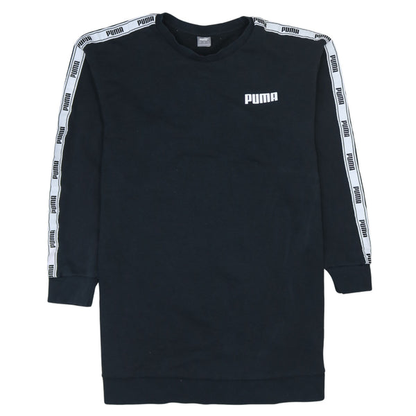 Vintage 90's Puma Lightweight Crew Neck Sweatshirt Large Black