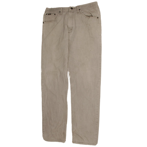 Lee 90's Vintage Grey Men's Baggy Straight-Leg Trousers 36W x 32L