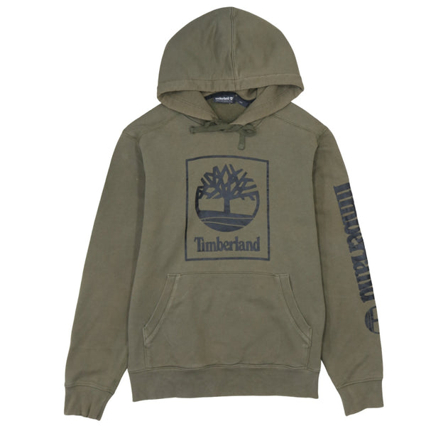 Timberland 90's Vintage Spellout Green Hoodie Small