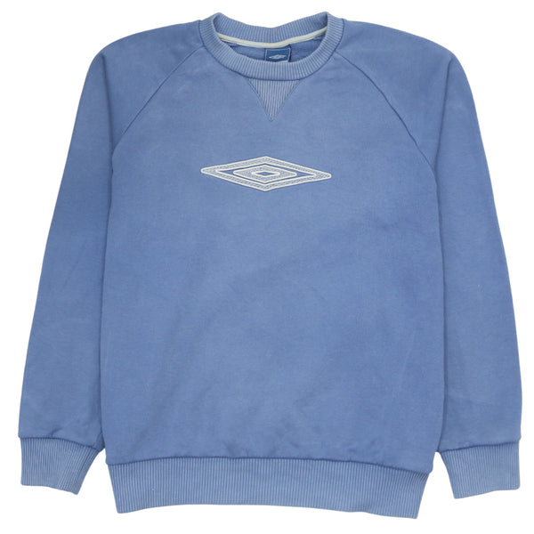 Umbro 90's Spellout Crew Neck Sweatshirt Large Blue