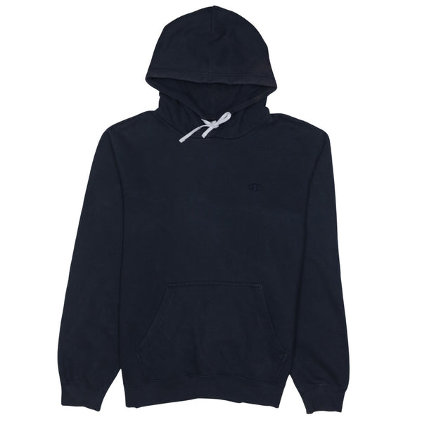 Champion 90's Drawstring Pockets Pullover Hoodie Large Black