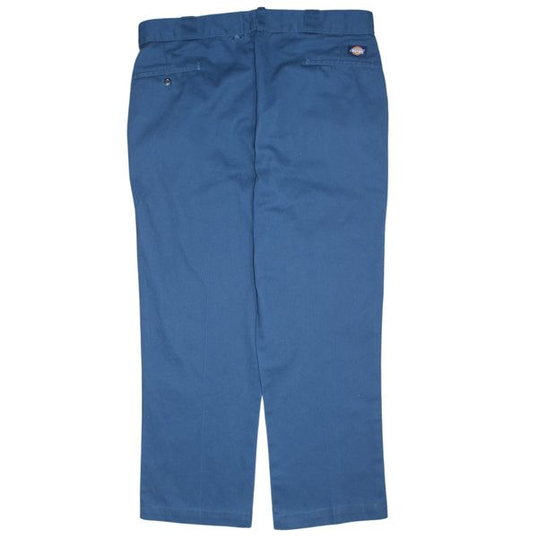 Dickies 90's Vintage Men's Baggy Flat Front Pants Trousers 38 Blue