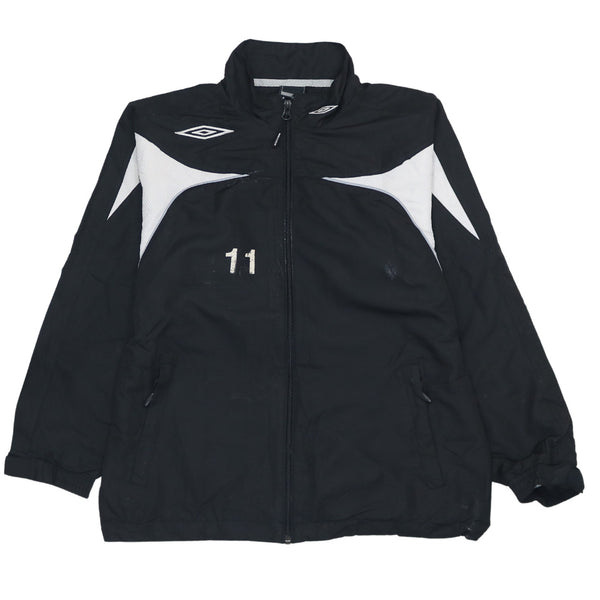 Umbro 90's Vintage Lightweight Full Zip Windbreaker Black Small