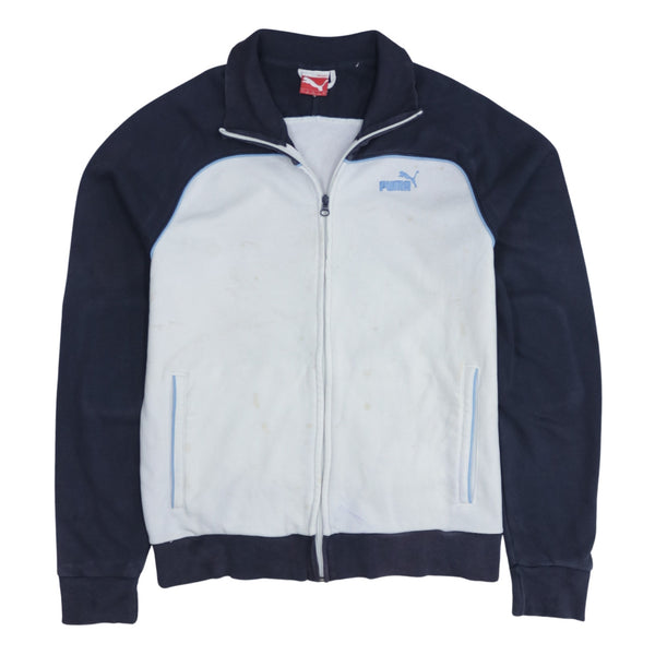 Puma 90's Navy Blue Lightweight Full Zip Sweatshirt - Men's Large