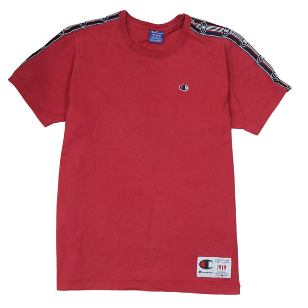 Champion 90's Short Sleeves Crew Neck T Shirt Medium Red