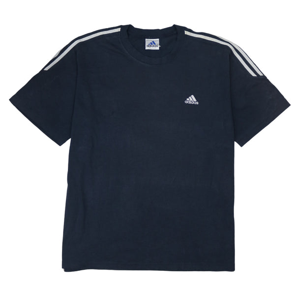 Adidas 90's Short Sleeves Crew Neck T Shirt XLarge  Navy Blue