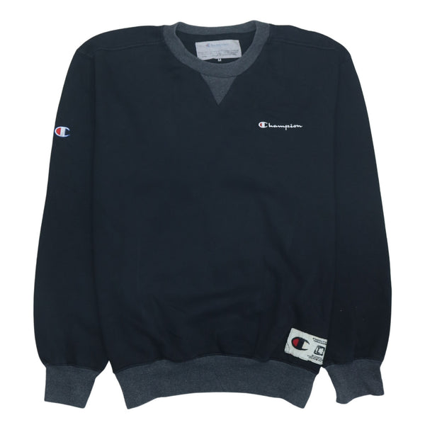 Champion 90's Vintage Black Heavyweight Crew Neck Sweatshirt Medium