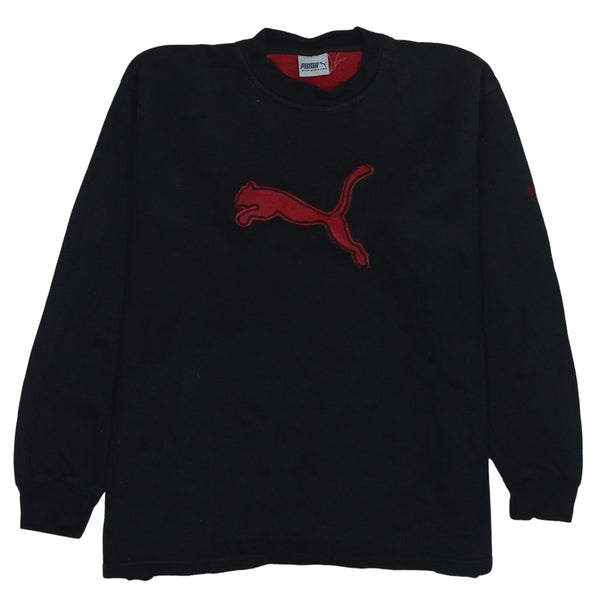 Puma 90's Spellout Crew Neck Sweatshirt Medium  Black