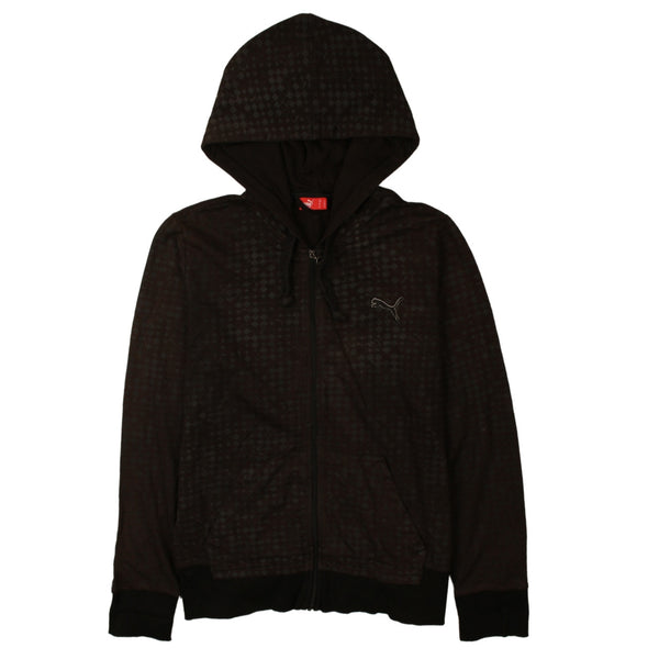 Puma 90s Vintage Women's Large Black Full Zip Sportswear Hoodie