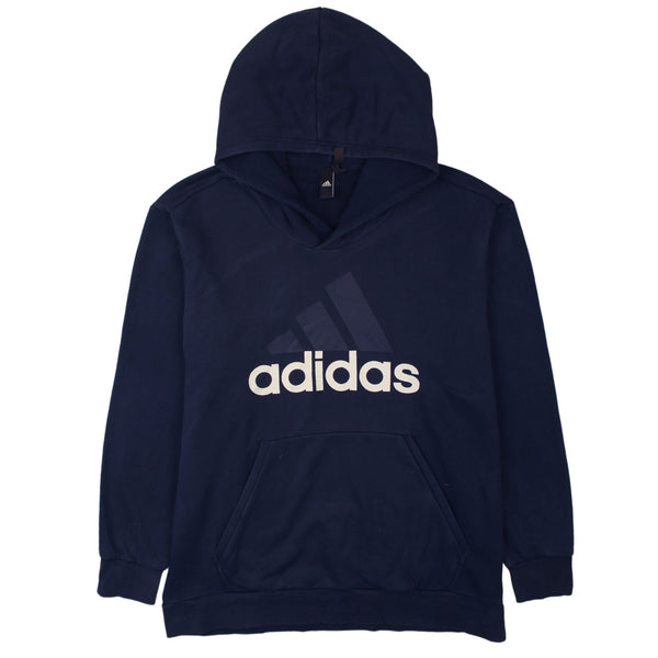 Adidas 90's Spellout Pullover Hoodie XXLarge (2XL) Navy Blue