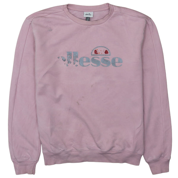 Ellesse 90's Pink Spellout Crew Neck Sweatshirt Men's XXLarge