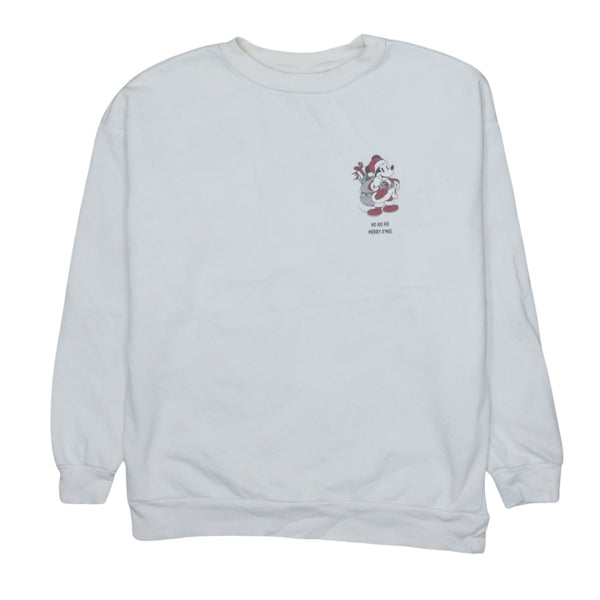 Vintage 90's Disney Heavyweight Crew Neck Sweatshirt Medium White