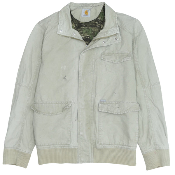 Carhartt 90's Vintage Beige Cream Full Zip Windbreaker Medium