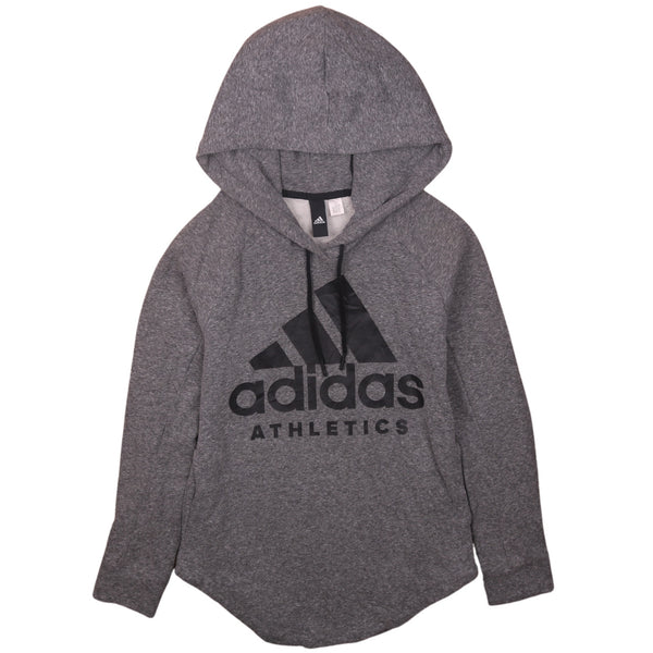 Adidas 90's Vintage Grey Spellout Pullover Hoodie Men's Small