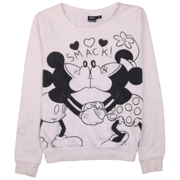 90's Vintage Disney Mickey & Minnie Mouse Crew Neck Sweatshirt Small