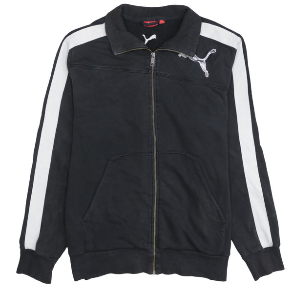 Puma 90's Lightweight Full Zip Up Sweatshirt XLarge Black