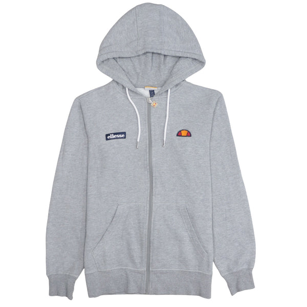 Ellesse 90's Lightweight Full Zip Up Hoodie Small Grey