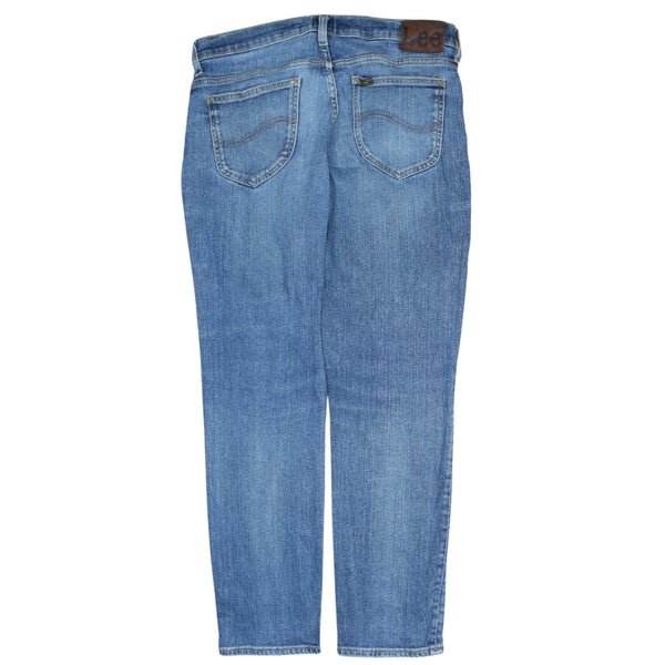 Vintage Lee 90's Men's Lightwash Cotton Blue Trousers Size 34