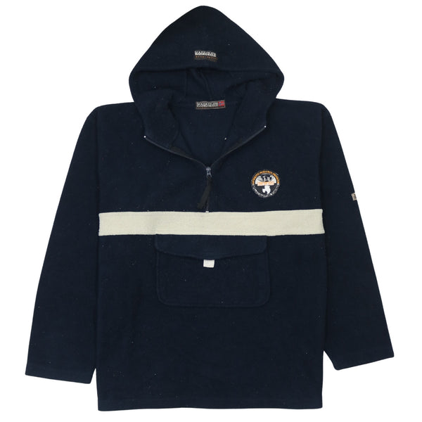 Napapijri 90's Hiking Warm Quarter Zip Fleece Jumper Large  Navy Blue