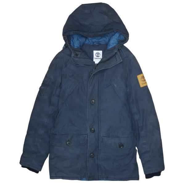 Timberland 90's Heavyweight Full Zip Up Windbreaker Small Navy Blue