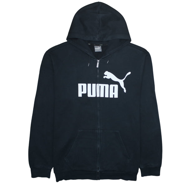 Puma 90's Spellout Full Zip Up Hoodie XXLarge (2XL) Black