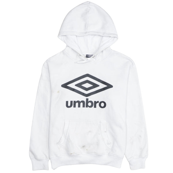 Umbro 90's Spellout Pullover Hoodie Small White