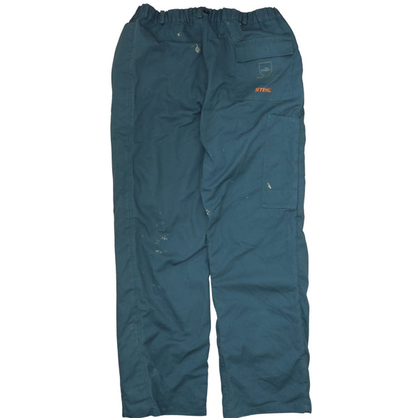 Vintage 90's Baggy Straight Leg Trousers Pants Turquoise Men's 40