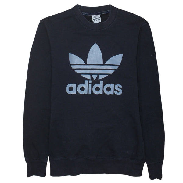 Adidas 90's Spellout Crew Neck Sweatshirt Large Black