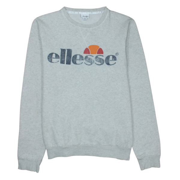 Ellesse 90's Spellout Crew Neck Sweatshirt XLarge Grey