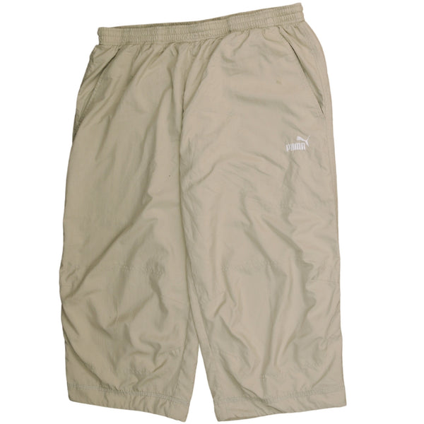Puma Men's Vintage 90's Beige Cream Drawstring Shorts Large Elastic Waist