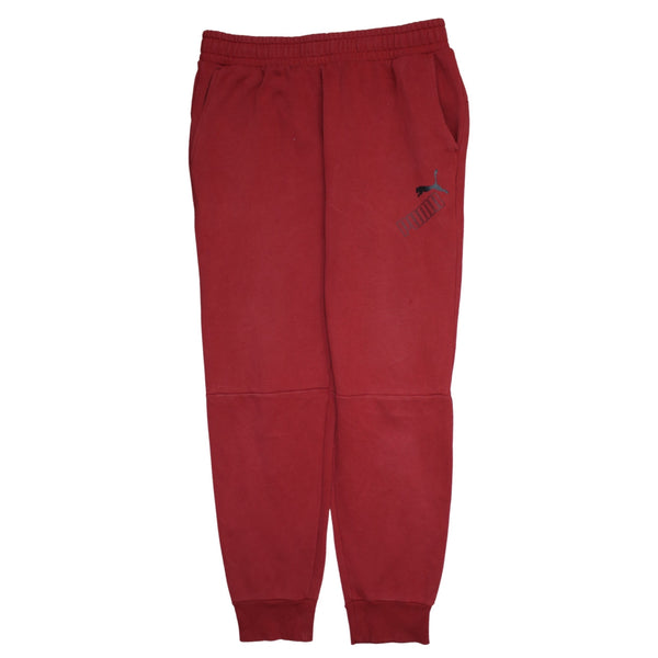 Puma 90's Rib Cuff Casual Joggers / Sweatpants Large Red