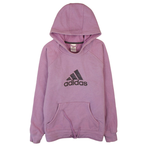 Adidas Women's Large 90's Purple Spellout Pullover Hoodie Vintage