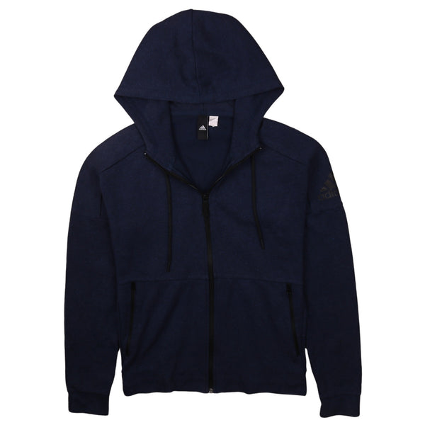 Adidas Vintage 90's Navy Blue Full Zip Up Hoodie Men's Large