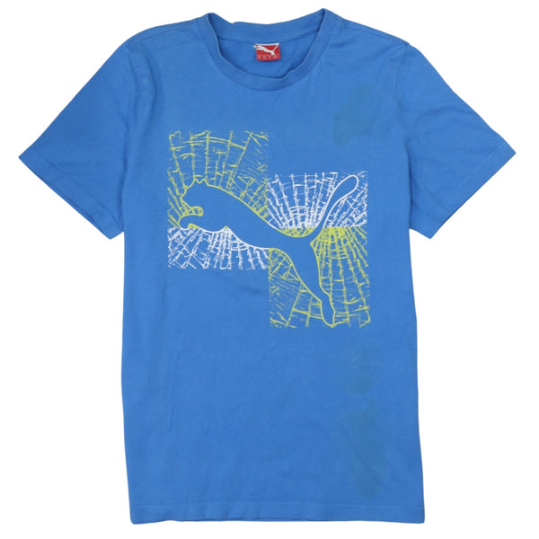 Puma 90's Spellout Short Sleeves T Shirt XLarge Blue