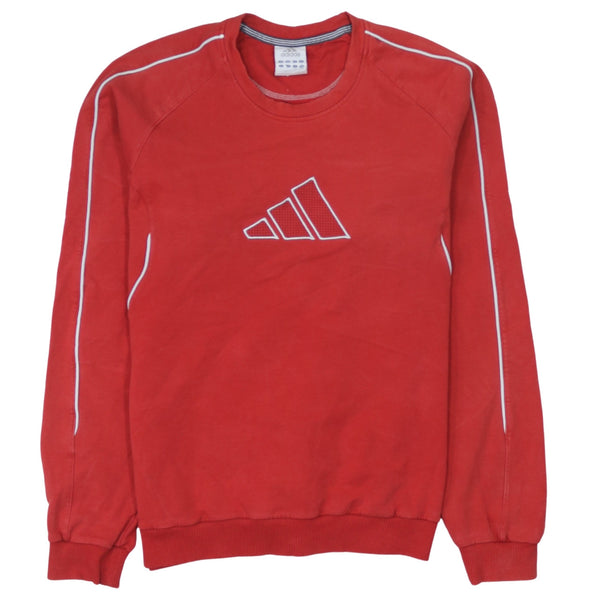 Adidas 90's Spellout Crew Neck Sweatshirt Large Red