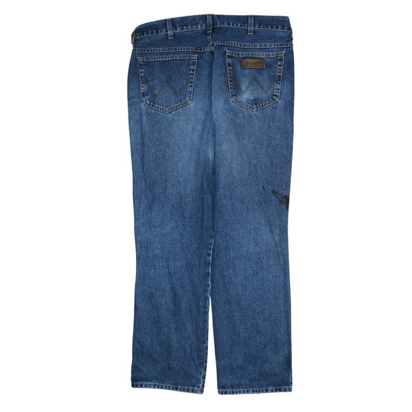 Wrangler 90's Lightwash Straight Leg Baggy Jeans / Pants 40 Navy Blue