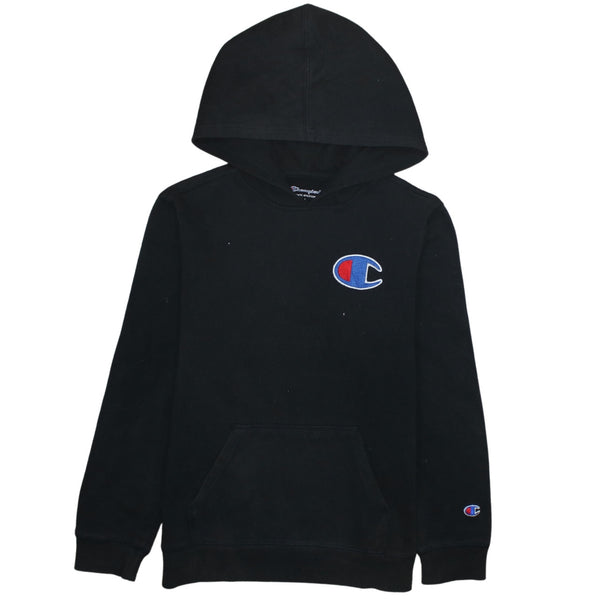 Champion 90's Drawstring Pockets Pullover Hoodie Large Black