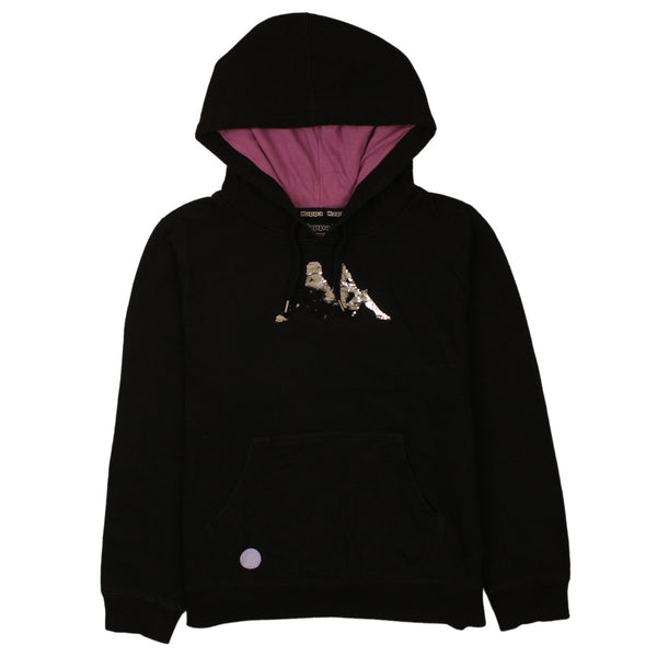 Kappa 90's Spellout Pullover Hoodie XLarge Black