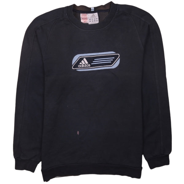 Adidas 90's Navy Heavyweight Crew Neck Sweatshirt Large Vintage