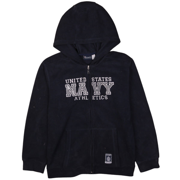 Champion 90's US Navy Zip Up Fleece Women's Large Vintage Jumper