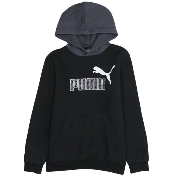 Puma 90's Spellout Pullover Hoodie Large Black