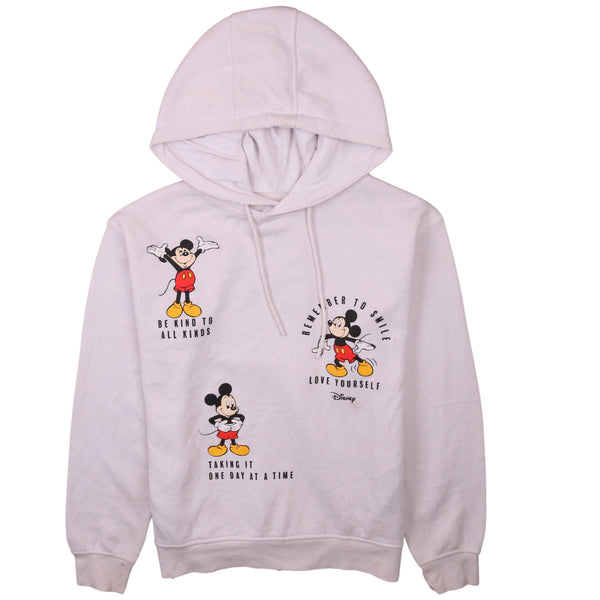 Disney Vintage 90's Mickey Mouse White Pullover Hoodie Women's XSmall