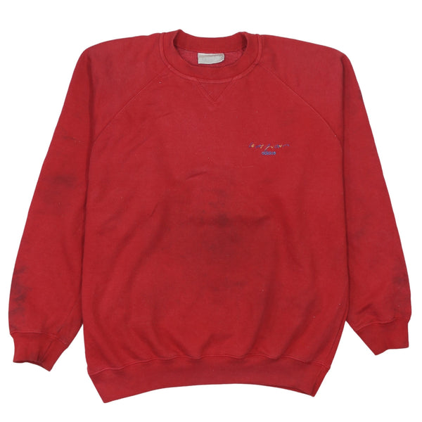 Adidas 90's Red Crew Neck Lightweight Sweatshirt Men's XXLarge